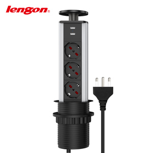 Enchufe emergente de conector <span class=keywords><strong>israel</strong></span>í superior negro para enchufe de mesa de interruptor de cocina/fábrica de toma de corriente eléctrica tipo <span class=keywords><strong>Israel</strong></span> Italia - Product Image 6