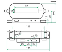 Module transmetteur de courant à noyau divisé, sortie 0-20mA 4-20mA RS485, capteur de tension AC/DC, 22x82mm, précision 0,2%