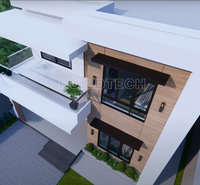 Casa Residencial Prefabricada de Lujo de 2 Pisos, Completamente Amueblada, Estructura de Acero, Casa de Hormigón en Filipinas