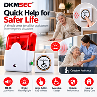 Bouton d'appel d'urgence sans fil, son 110 dB, alarme lumineuse, 433 MHz, bouton SOS pour personnes âgées, handicapées, maisons de retraite DS-103ER