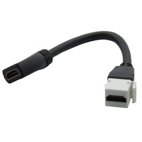 Câble d'extension HDMI femelle-femelle avec connecteur Keystone pour montage sur panneau, adaptateur pour plaque murale