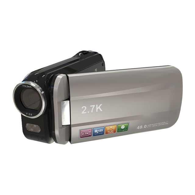 Factory OEM Slim Handy Recorder Handheld Video Camcorder 2.7K Vlogging Champagne Gold