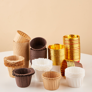 Cake Cups Muffin Liners PE Coated Paper Heat Resistant Oven Safe Baking Tools For Home Bakery - Product Image 3