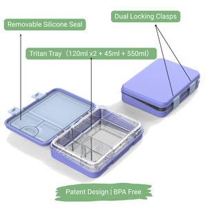 Reusable BPA Free Tritan Kids Bento <b>Box</b> 4 Compartments Leak Proof Microwave Safe Removable Inner Tray <b>School</b> Lunchbox - Product Image 3