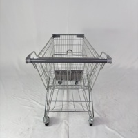 Carrito de Compras Estilo Japonés de Gran Capacidad, Carrito Metálico para Supermercado, Tienda de Conveniencia y Mercado