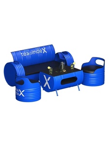 Stile retrò stile industriale in metallo <span class=keywords><strong>tavolo</strong></span> da pranzo sedia Set mobili per la casa per soggiorno all'aperto Villa divano cabina per l'uso - Product Image 6