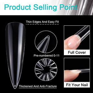 504 pièces système d'extension à pression <span class=keywords><strong>acrylique</strong></span> couverture complète sculpté cercueil faux ongles <span class=keywords><strong>Capsule</strong></span> <span class=keywords><strong>américaine</strong></span> Art Gel X pointes d'ongles - Product Image 4