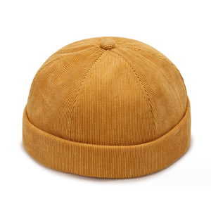 Custom Logo 6 Panel Brimless Sport Hoeden Vrouwen Huisbaas Hoeden Mode Skullcaps Heren Corduroy Dome Hoed Docker Caps Voor Unisex - Product Image 2