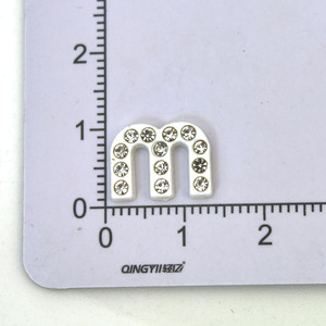 M Shaped Rhinestone <b>Letter</b> Charms <b>Plastic</b> Resin DIY Jewelry Accessories For Phone Case Shoe Hair Decorations - Product Image 3