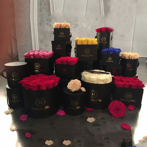 Tùy Chỉnh In Logo Rose Hộp Bao Bì Sang Trọng Các Tông Màu Trắng Vuông Vòng Xi Lanh Quà Tặng Hộp Hoa Với Ribbon Xử Lý - Product Image 5