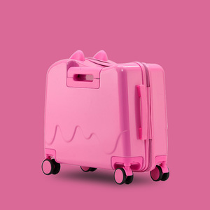 Kids Rideable ABS Hard Shell <b>Suitcase</b> 18 Inch Travel Luggage with Spinner Wheels and Password <b>Lock</b> - Product Image 1