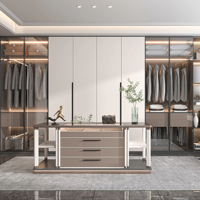 Lesso Home Îlot de dressing de luxe moderne électrique avec unités de rangement à tiroirs pour chambre à coucher et villa