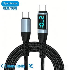 Câble USB-C vers USB-C avec affichage numérique 240W, câble de charge <span class=keywords><strong>rapide</strong></span> pour <span class=keywords><strong>iPhone</strong></span> 15/16, Samsung Galaxy, téléphones et tablettes Xiaomi - Product Image 1