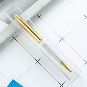 Wholesale Full Transparent Plastic Pen <b>Box</b> With Square Custom Printed Logo for Pen <b>Gift</b> - Product Image 1