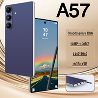 Nouveau Téléphone 5G A57 Jeunesse Écran AMOLED 7,3 Pouces 120Hz Batterie 8000mAh Appareil Photo IA 108MP 16 Go RAM 1 To Stockage Double SIM+TF Déverrouillage Facial Gaming Version Globale