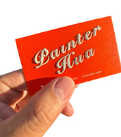 Cartes de Visite Gaufrées 3D Haut de Gamme sur Papier Couché, Estampées à Chaud et Imprimées Offset pour Image de Marque et Marketing d'Entreprise