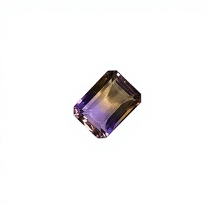 Emerald Cut 8x10mm 100% Natural Amethyst <b>Stone</b> with Color Play 2.7 Carat 8x10 Hole Diameter Waxing/Oiling Treated - Product Image 4