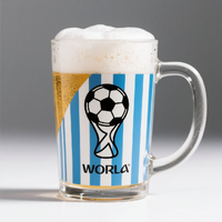 Haute qualité grand géant 1 litre 1.5 litre 0.5L verre bière hommes verres à bière avec poignée Sublimation tasses tasses