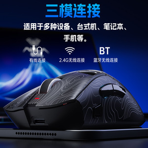 Aula Sc620 Lightweight Wireless Tri Mode Gaming <b>Mouse</b> With Rgb Lighting And Paw3311 Chip For Laptop Use - Product Image 3