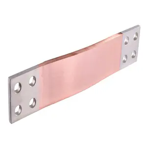 Supplier laminated braided connection strip 5x10 mm conductive flexible copper busbar for solar cell soldering