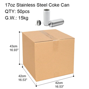 Canette de cola personnalisée en acier inoxydable à double paroi de 12 oz et 17 oz avec couvercle à paille, sublimation vierge, canette de cola isolée - Product Image 6