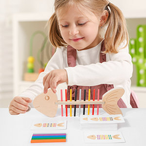 Juguete Educativo <span class=keywords><strong>de</strong></span> Madera para Niños, Reconocimiento <span class=keywords><strong>de</strong></span> <span class=keywords><strong>Colores</strong></span> y Emparejamiento <span class=keywords><strong>de</strong></span> Espinas <span class=keywords><strong>de</strong></span> Pescado, Otros <span class=keywords><strong>Juguetes</strong></span> Educativos - Product Image 5