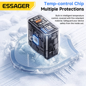 อะแดปเตอร์ชาร์จเร็ว ESSAGER ES-CD65 65 วัตต์ สำหรับโทรศัพท์มือถือ แล็ปท็อป ช่องเสียบ USB Type C PD <span class=keywords><strong>65W</strong></span> Gan  พร้อมปลั๊กแบบ US EU UK สำหรับ iPhone Xiaomi <span class=keywords><strong>Samsung</strong></span> - Product Image 4