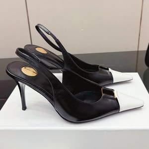 Summer Women's <b>Pointed</b> Toe High Heel Sandals Luxury Fashion Casual Sandals High Quality Genuine Leather Breathable High Heels - Product Image 3