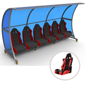 Banc de football 24 places à <span class=keywords><strong>2</strong></span> rangées abri d'équipe pour l'extérieur - Product Image 1