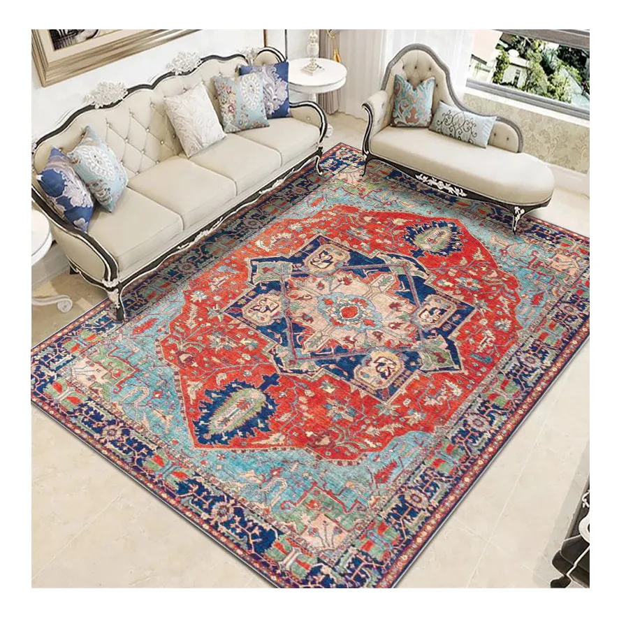 Großhandel neue Crystal Velvet türkische persische Design Gebet großen Wohnzimmer bereich bedruckte Boden teppiche und Teppiche