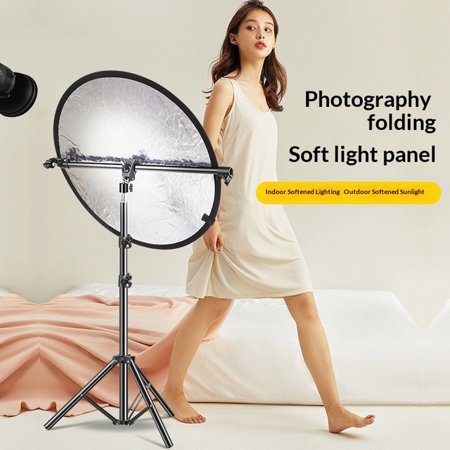 Telescopic Metal Reflector Holder Boom Arm 360 Rotatable Crossbar Studio Video Photography Support Stand Reflectors Diffusers