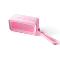 Nouvelle trousse de rangement en gel de silicone à fermeture éclair, design minimaliste moderne, pour voyage, pochette cosmétique portable transfrontalière