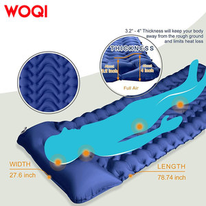 Matelas de couchage gonflable ultraléger WOQI pour le camping, pompe intégrée, idéal pour le camping, la randonnée, Airpad, sac de transport - Product Image 3