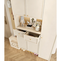 Armoire à chaussures de luxe avec porte-manteaux et siège, armoire à chaussures multifonctionnelle |   Organisateur d'entrée grande capacité