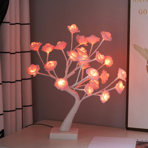 Adorno de lámpara, lámpara de abedul, árbol de rosas, decoración de sala de estar, lámpara de Decoración de mesa, regalo Uionen 2190 - Product Image 2