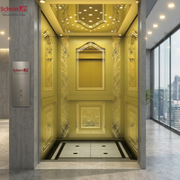 Ascenseur de passagers en acier inoxydable avec éclairage LED pour une ambiance intérieure éclatante, vitesse efficace de 1,5 m/s, entraînement AC, assistance technique en ligne
