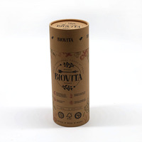 Vente en gros de contenants en carton biodégradables Tube de papier kraft d'emballage de poudre avec tamis à papier