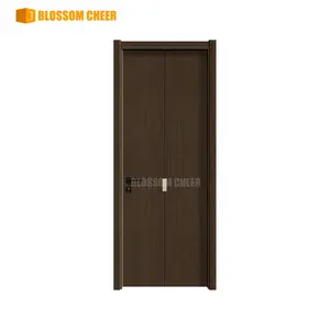 Basit Modern iç kapı ahşap kapı yatak odası için kaplama ceviz bina kaplama malzemesi S boyama kapı