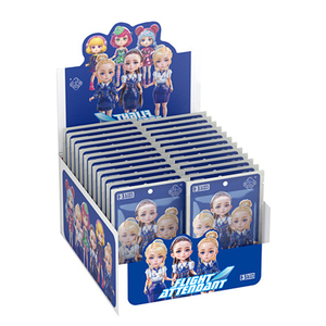 Mini figurines d'hôtesse de l'air en sachets surprises avec 6 types et accessoires vestimentaires, ensemble de figurines surprise, jouet de jeu d'imitation pour enfants, cadeau pour la maison - Product Image 4