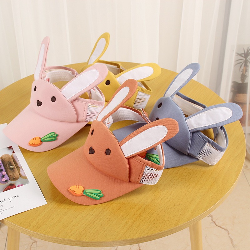 Детская пустая верхняя летняя мультяшная детская Солнцезащитная уличная шляпа в виде кролика для учеников