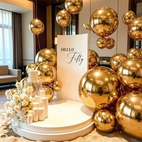 Ballon gonflable miroir double couche multi-tailles, boule réfléchissante à double paroi pour événements, banquets, cabines photo, décoration de scène