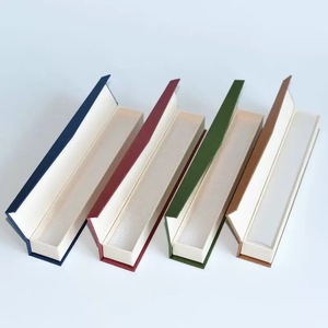 קופסת קטורת מלבנית בצבע אחיד יוקרתית, אריזת נייר קראפט בהתאמה אישית למתנות, קופסאות קשיחות עם ריפוד ספוג והטבעה - Product Image 3