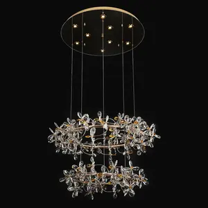 Cincin Ganda Desain Unik Malaikat Garland Disesuaikan Mewah Gaya Alami Liontin Chandelier