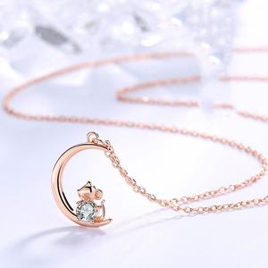 Fashion Jewelry Necklace Pendant Necklace Fine Jewelry Necklace Silver 925 Jewelry For Women Sterling Silver 925 Jewellery <b>mouse</b> - Product Image 2