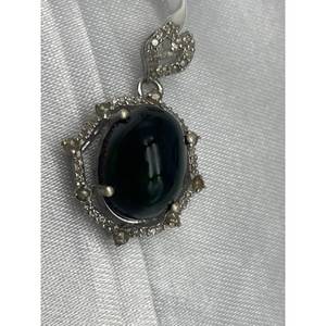 Nuevo Colgante de Ópalo Negro de Lujo Más Vendido, Plata de Ley 925, Regalo para Fiestas, Bodas, Compromisos, Ceremonias Religiosas y Eventos - Product Image 4