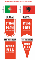 Drapeaux et bannières festifs personnalisés pour anniversaire, forme carrée, impression en relief, décorations de fête en papier pour les fêtes