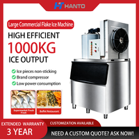 Machine à glace en flocons commerciale, machine à glace en flocons industrielle, conception robuste pour la pêche en mer et la logistique de la chaîne du froid