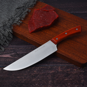 Couteau <span class=keywords><strong>de</strong></span> Chef <span class=keywords><strong>de</strong></span> boucherie <span class=keywords><strong>Pro</strong></span>, ustensile <span class=keywords><strong>de</strong></span> cuisine <span class=keywords><strong>de</strong></span> 7 pouces avec manche en bois pour la maison et la cuisine <span class=keywords><strong>de</strong></span> coupe - Product Image 3