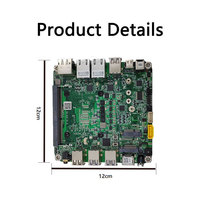 Carte mère industrielle embarquée OEM ODM d'usine, Intel Core I3 I5 I7 12e génération, DDR4 Max 32 Go, M.2 SATA, Type C, Quad Display, 8 USB