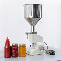 Machine de remplissage semi-automatique pour usine alimentaire, pour le miel, le ketchup, la sauce chili et la mayonnaise, pour l'emballage en bouteilles et bocaux, machine de remplissage de pâtes